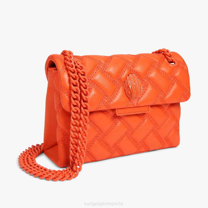 Kurt Geiger mujer londres mini kensington empapar 2LPR15 | bolsas naranja